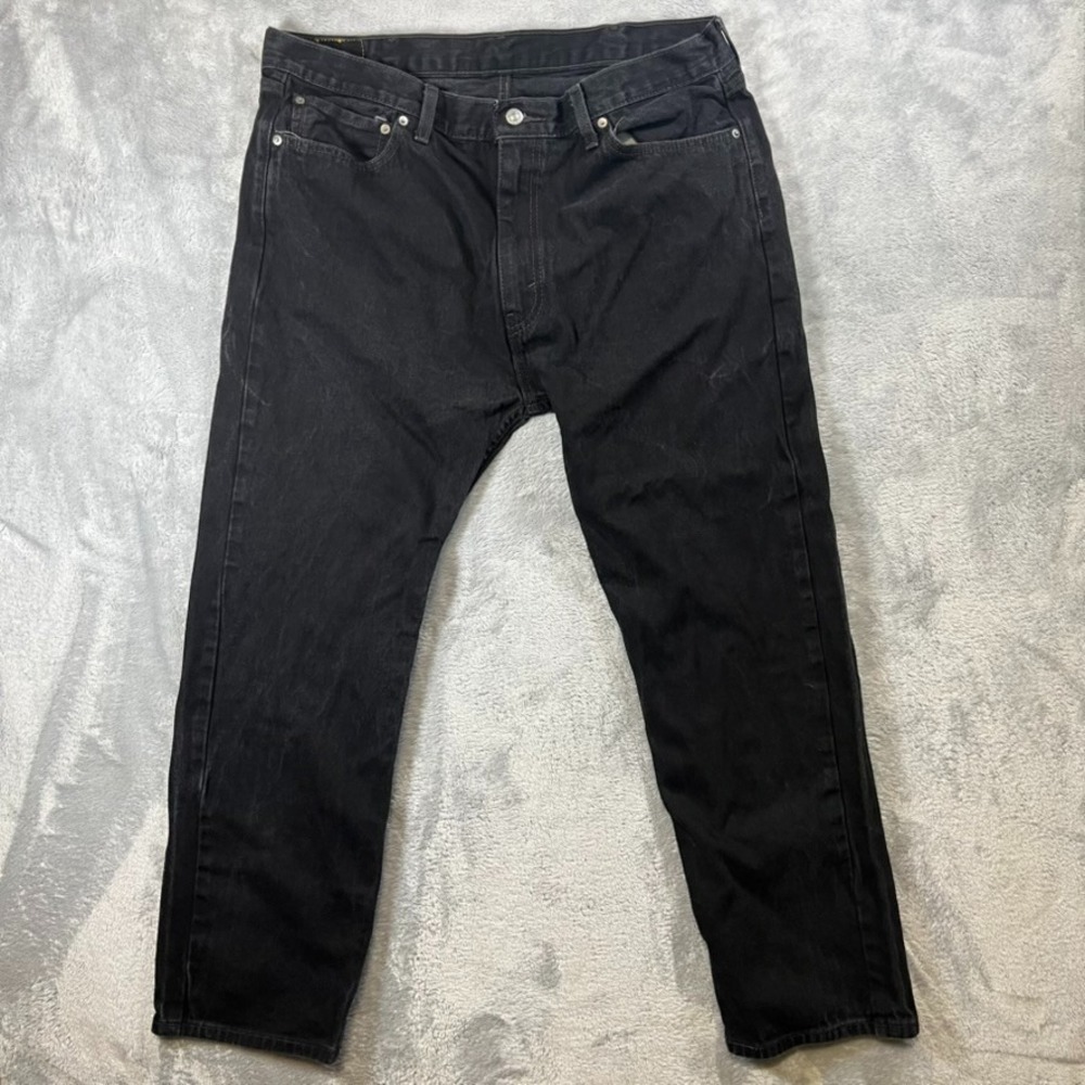 Levi's 505 Regular Fit Black 100% Cotton Jeans Size Men's 40x30